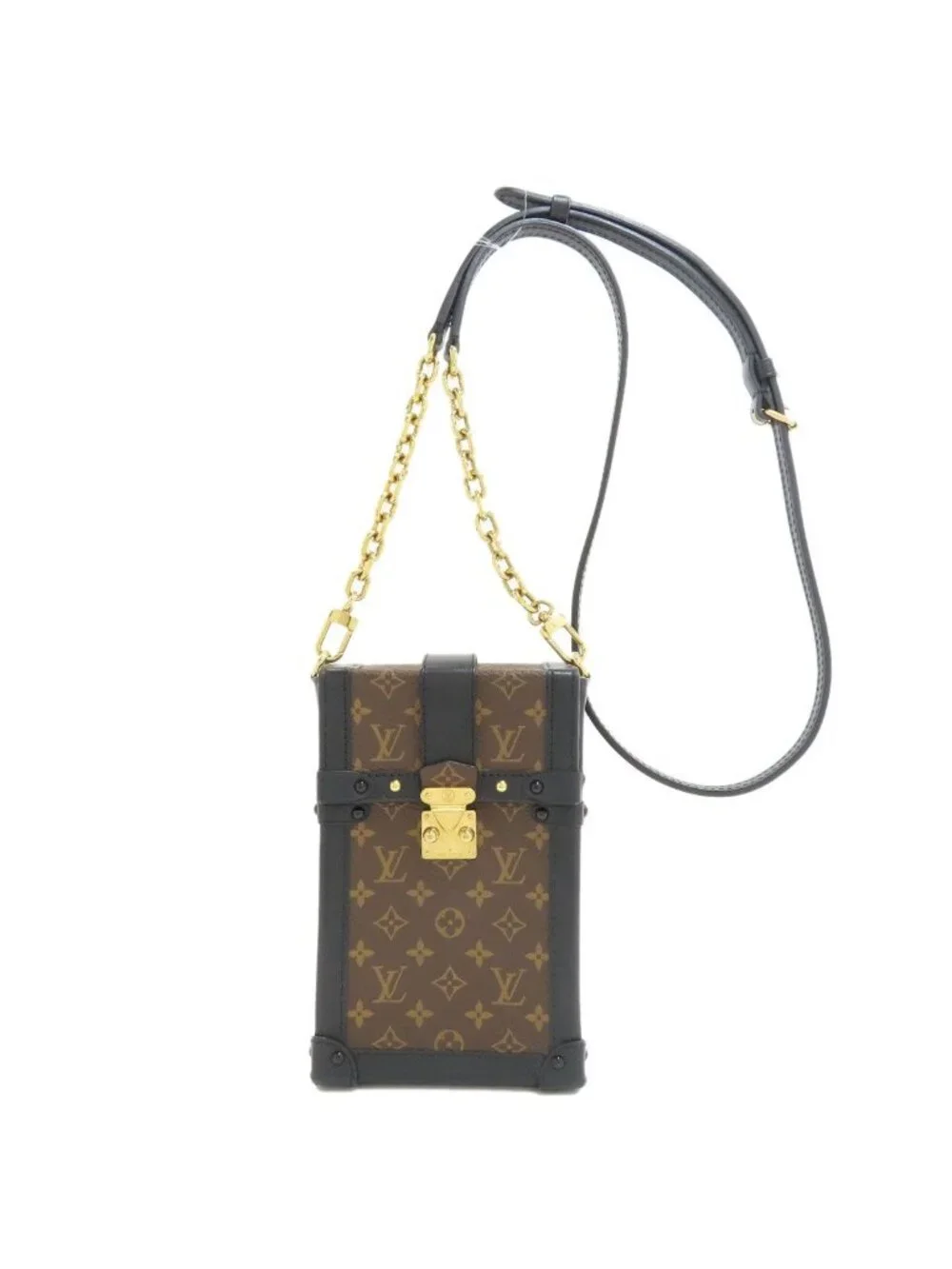 Louis Vuitton Pochette Trunk Vertical Shoulder Bag Monogram Canvas